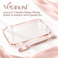 veranoxi™ Glassline Makeup Mixing Palette & Stainless Steel Spatula Set