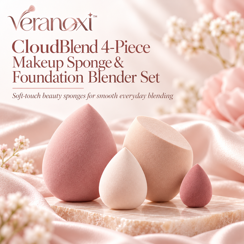 veranoxi™ CloudBlend 4-Piece Makeup Sponge & Foundation Blender Set