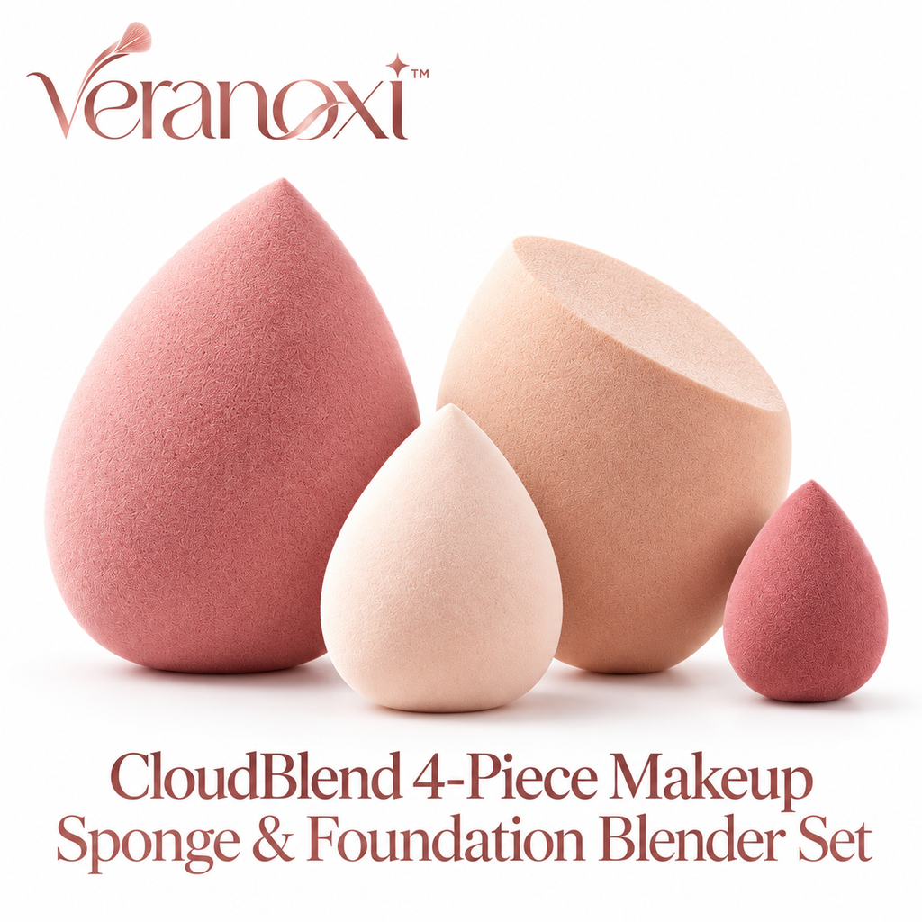 veranoxi™ CloudBlend 4-Piece Makeup Sponge & Foundation Blender Set
