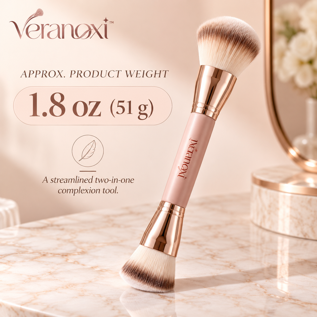 veranoxi™ SculptFlex Dual-Ended Foundation & Contour Makeup Brush