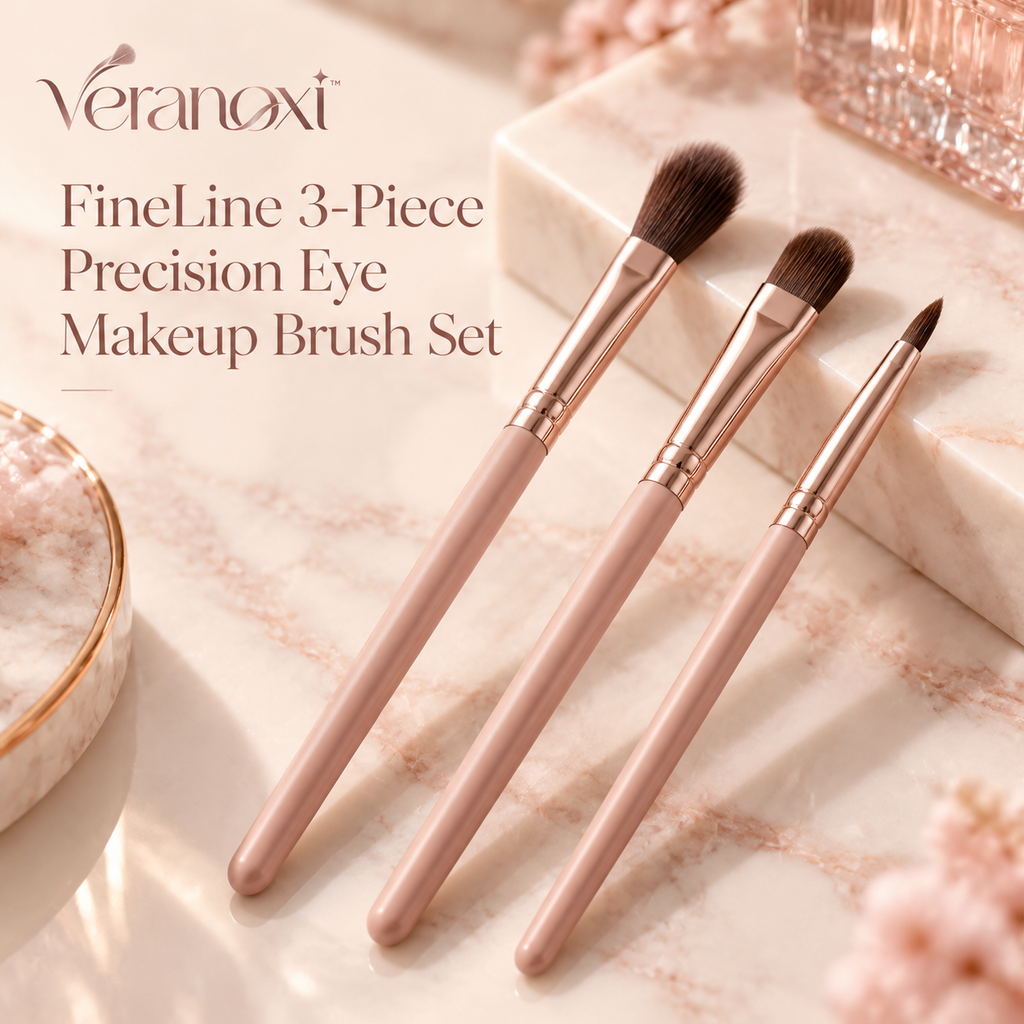 veranoxi™ FineLine 3-Piece Precision Eye Makeup Brush Set