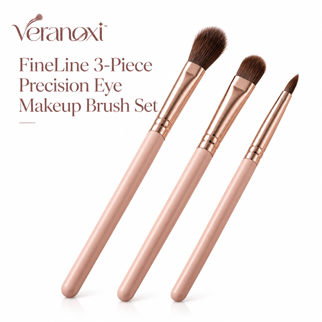 veranoxi™ FineLine 3-Piece Precision Eye Makeup Brush Set