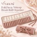 veranoxi™ FoldAway Makeup Brush Roll Organizer with Individual Pockets