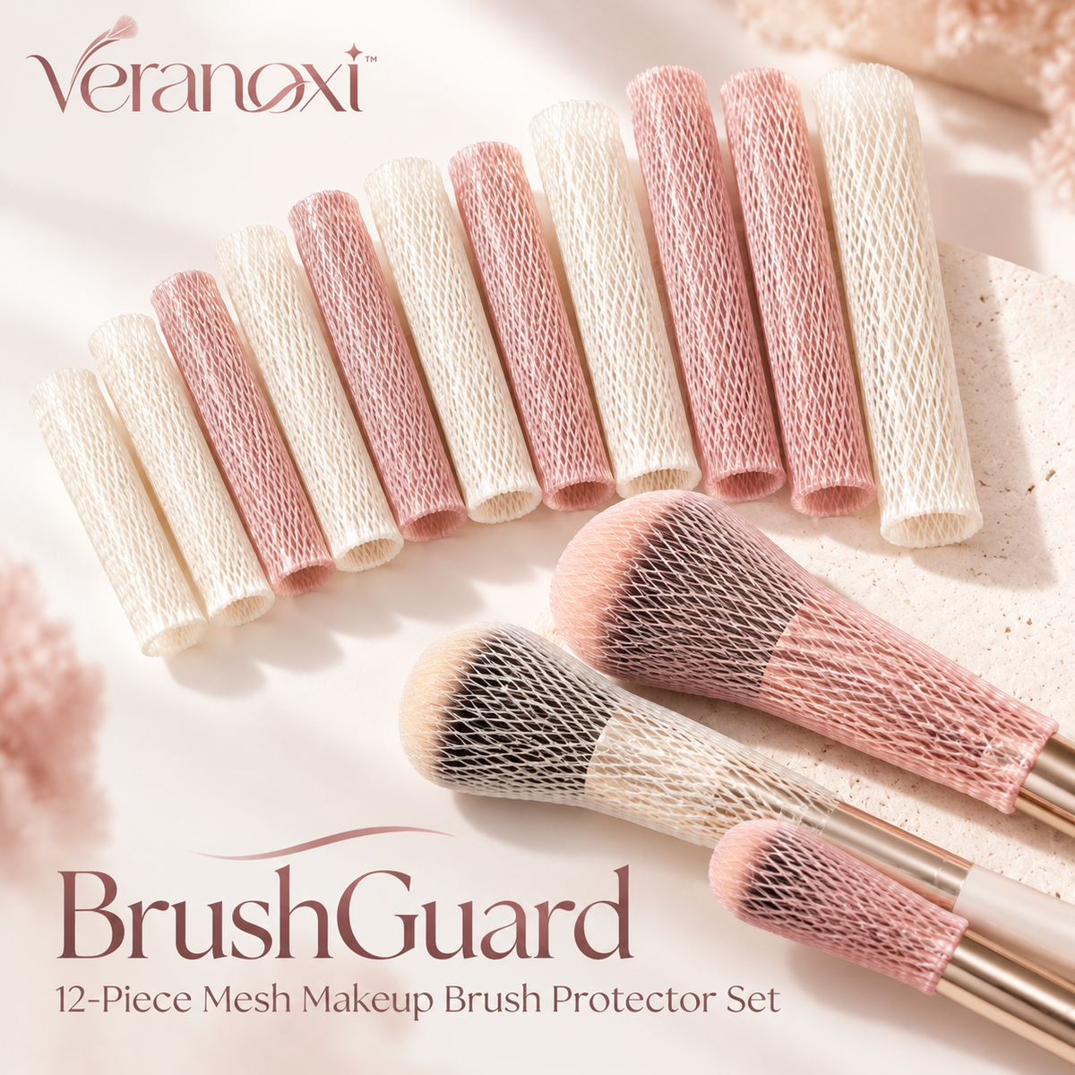 veranoxi™ BrushGuard 12-Piece Mesh Makeup Brush Protector Set