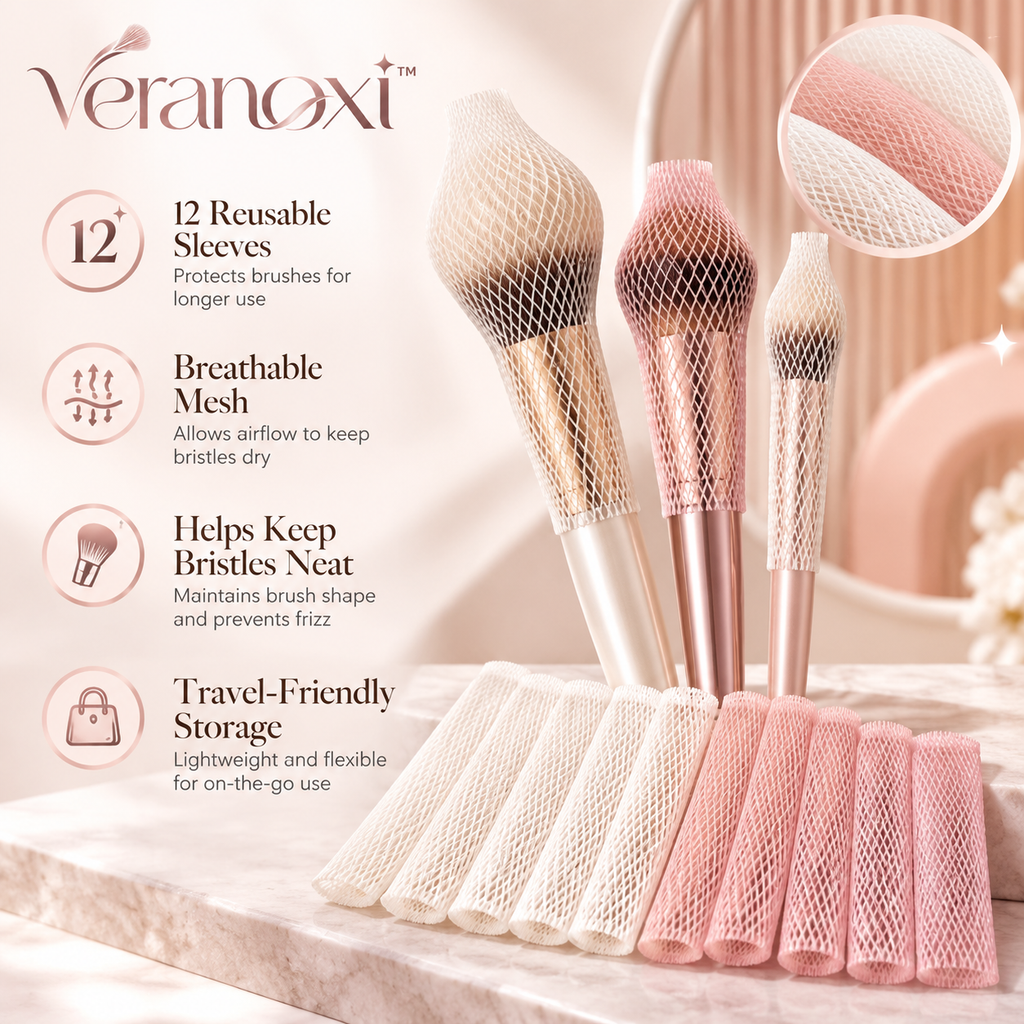 veranoxi™ BrushGuard 12-Piece Mesh Makeup Brush Protector Set
