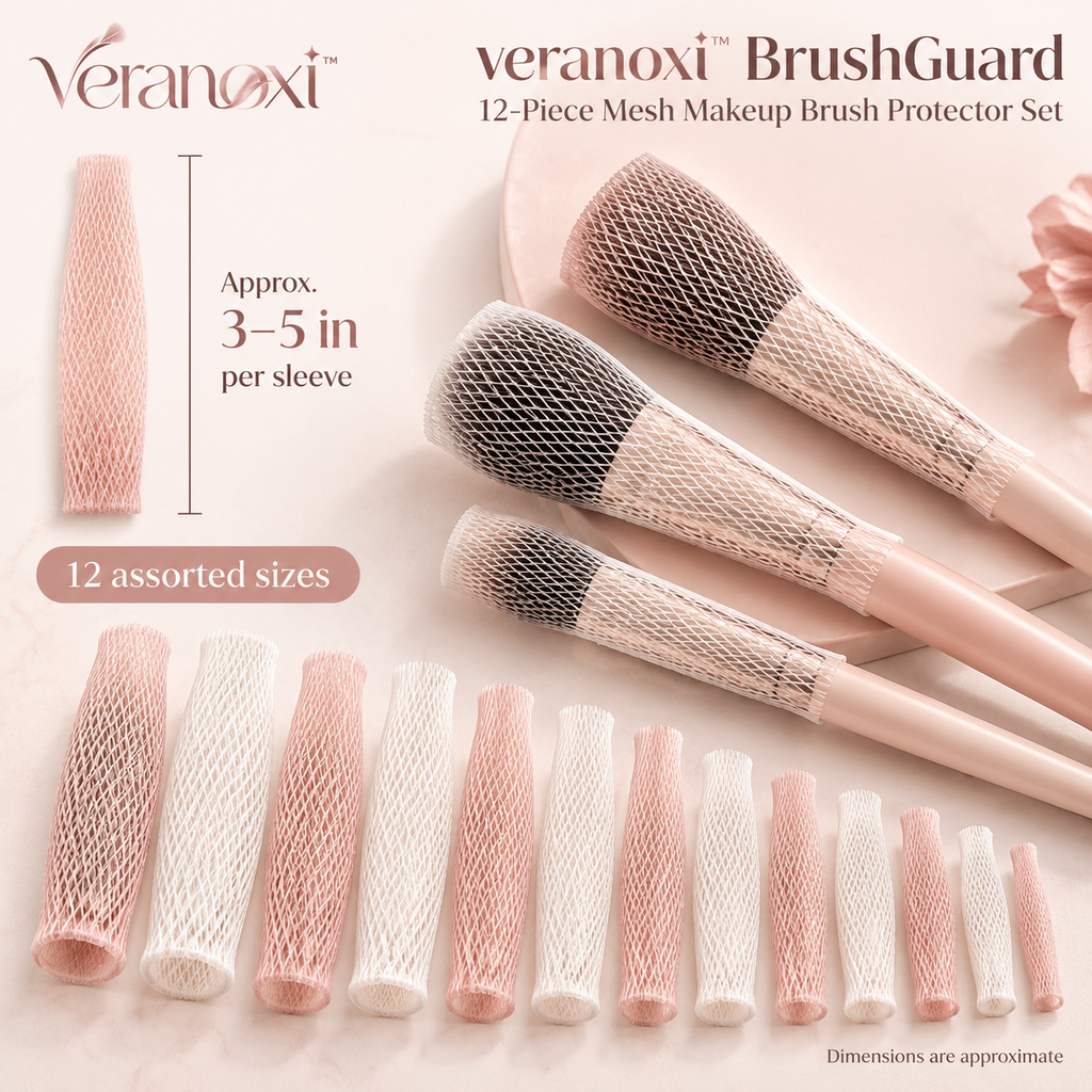 veranoxi™ BrushGuard 12-Piece Mesh Makeup Brush Protector Set