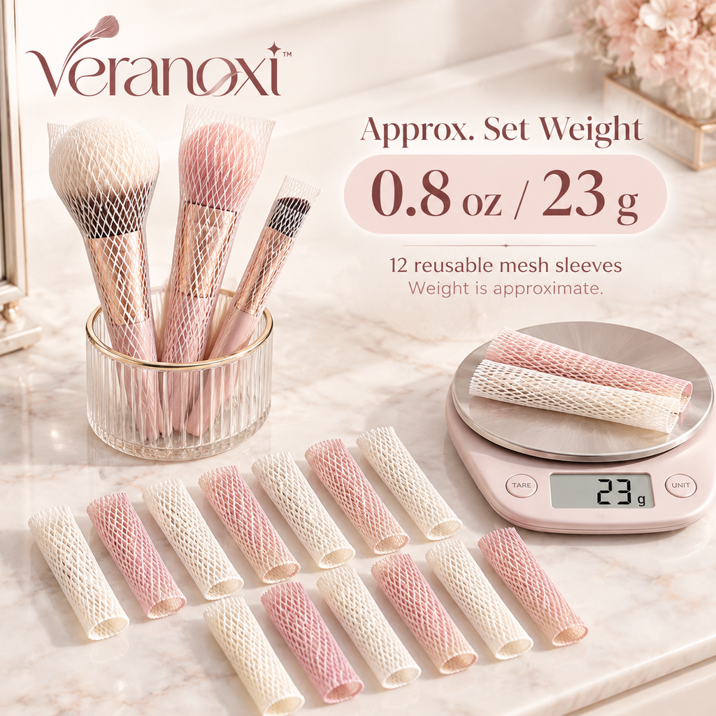 veranoxi™ BrushGuard 12-Piece Mesh Makeup Brush Protector Set