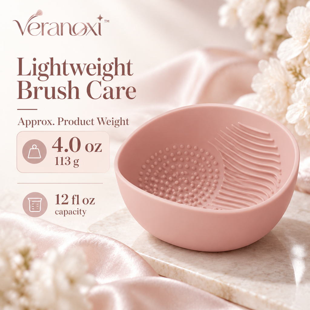 veranoxi™ PureRinse Silicone Makeup Brush Cleaning Bowl, 12 fl oz